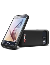 powerbear 3500 mAh Extended Batería de alta capacidad recargables carcasa con protector de visualización para Samsung Galaxy S6   Negro