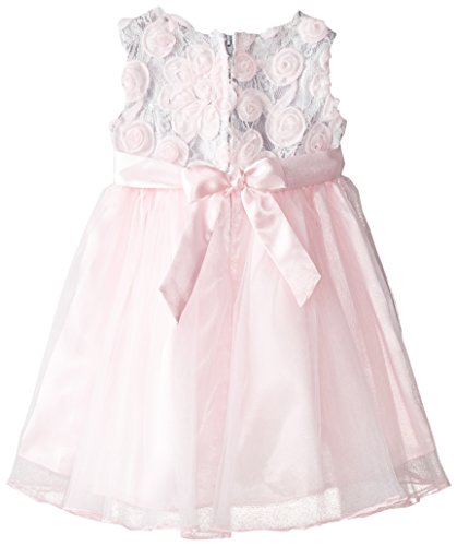 Bonnie Baby Baby Girls\' Bonaz Lace Hi Low Dress, Pink, 18 Months