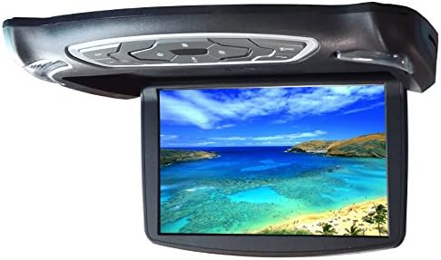 Dewel DV-1368 Roof Monitor with Built-in DVD Player, 13.3-Inch High Resolution Super Slim / LED / HD Display Screen, Built-in IR &amp; FM Transmitter/Loudspeakers, 3 Colors Interchangeable Housing