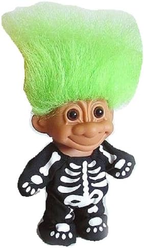 Russ Troll Skeleton With Green Hair
