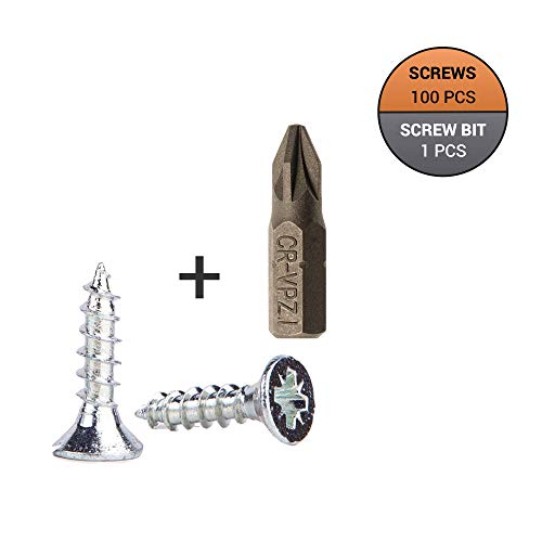 100 Stück verzinkte Stahl-Holzschrauben 3,5 x 15 mm Pozi-Drive Kopfschrauben Verschlüsse Senkkopf Spanplattenschrauben… – Bild 4