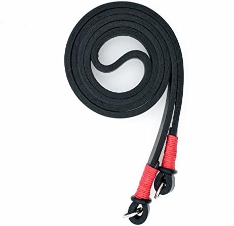 Leather Camera Neck Strap — Black/Red — by E3 Supply Co.