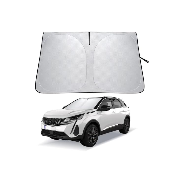LANTU Sun Visor for Peugeot 3008 2016-2024 Foldable Sun Visor Protection with Storage Pouch UV Sun Umbrella