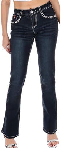 SEXY COUTURE Women's 422-PB Dark Wash Boot Cut Denim Jeans 3-17