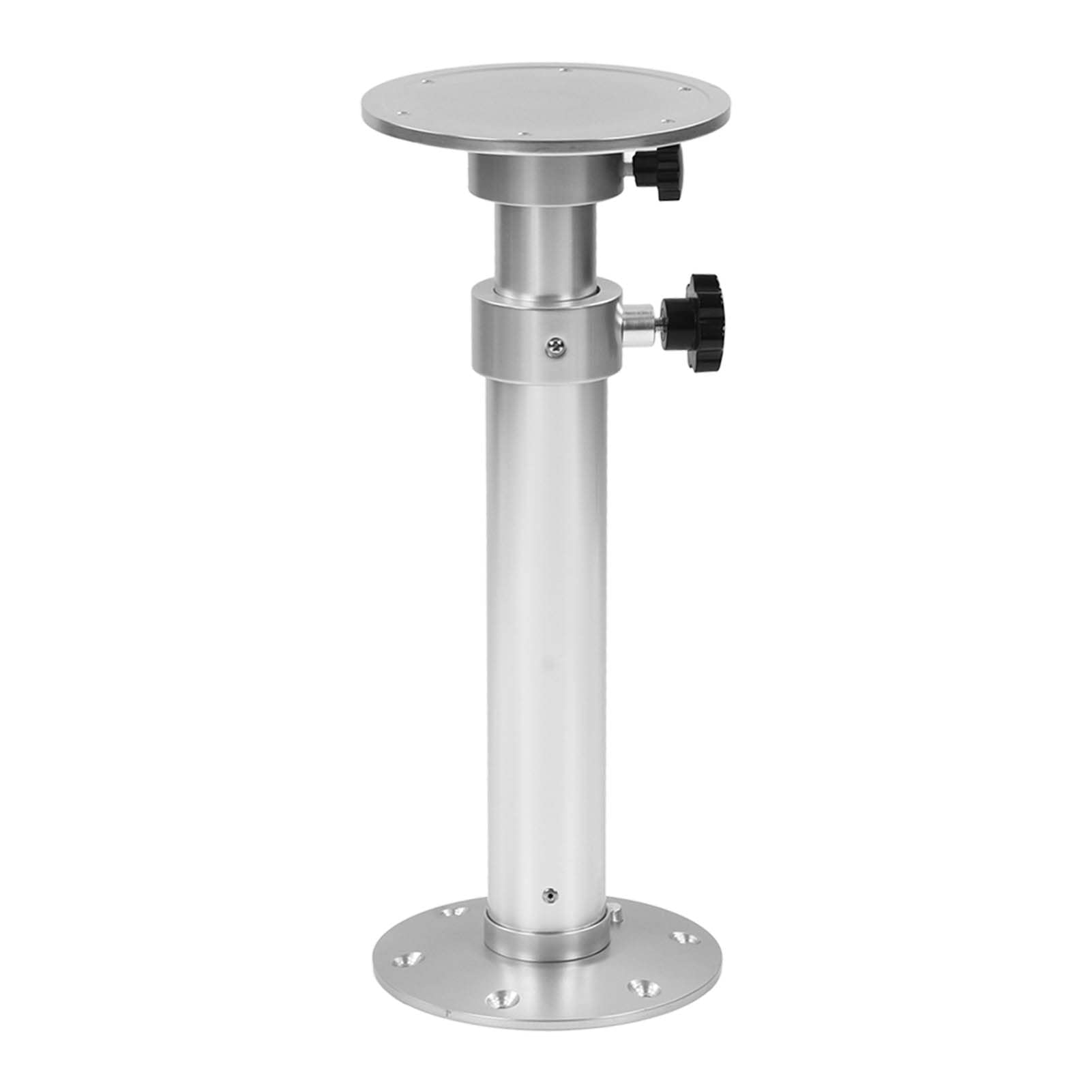Asixxsix Adjustable Table Legs Pedestal, 17.52in-27.17in Adjustable Table Pedestal Stand Leg Base with Locking Button Aluminum Alloy Seat Pedestal for Marine Boat Yacht Caravan Motorhome