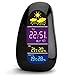 KINGEAR PLC1208 LED Indoor & Outdoor Wireless Weather Station Temperature Humidity Alarm Clock with RF Remote Sensor