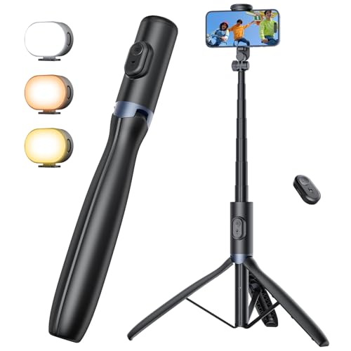 ANXRE 67.7" Photographic Tripod Stand with Light, NT99 Tripod Stand for Cell Phone & Camera & Gopro, Travel Stand Holder with Remote for Content Creator Video Recording