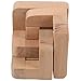 SODIAL 3D Wooden Interlocked Surround Lock Logic Puzzle Burr Puzzles Brain Teaser Intellectual Toy Magic Cube