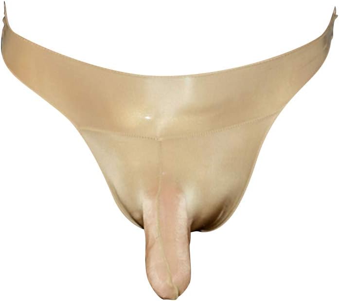 ElsaYX Men's Shiny G-Strings Thongs Pantyhose Underwear Sheath Close