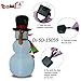 GOOSH Christmas Masters Inflatable Snowman with Branch Hand LED Lights Indoor-Outdoor Yard Lawn Decoration - Cute Fun Xmas Holiday Blow Up Party Display (5 Foot Tall Inflatable Snowman)