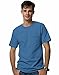Hanes Short Sleeve Beefy-T Pocket T-Shirts, Denim Blue, Medium