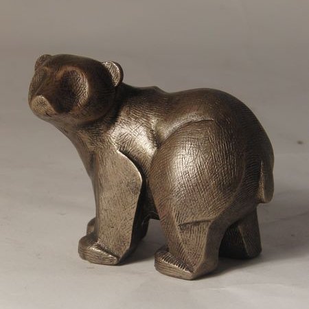 Polar Bear Baby - Bronze Sculpture - 3" - Art Deco Frith Adrian Tinsley