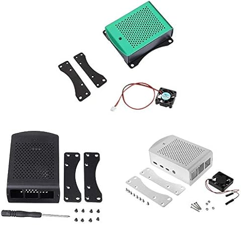 Kurphy Custodia in lega di alluminio con ventola di protezione Custodia protettiva in Metallo adatta per Raspberry Pi 4 Modello B