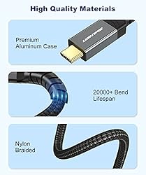 Uzanpie USB4 Cable Compatible with Thunderbolt 3