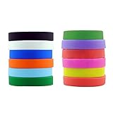 Machter Price for 12pcs Silicone Rubber Wristband Bracelets Bands Adult Fashion Party