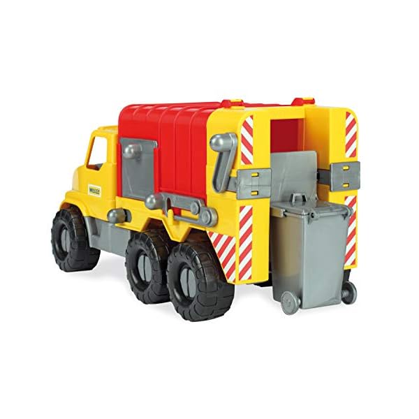 Wader 32607 - City Truck Müllwagen mit Mülltonne und zu öffnender Heckklappe, ab 3 Jahren, ca. 50 cm, bunt, ideal als Geschenk für kreatives Spielen – Bild 3
