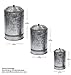 Coastal Space Designs Antique Style Galvanized Metal Lidded Rustic Canister, Set of Three Farmhouse Home Decor Accents