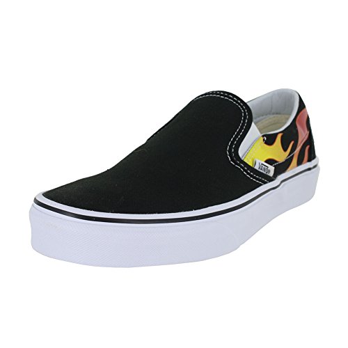 VANS MENS SLIP ON FLAME BLACK SIZE 4
