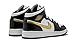 Jordan Mens Air 1 Mid SE (GS) BQ6931 007 Black Gold Patent Leather - Size 7Y