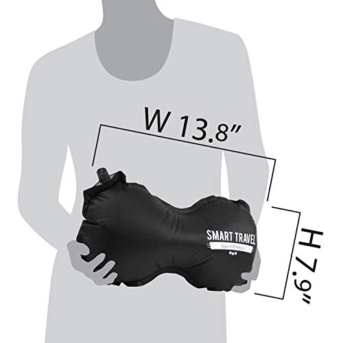 SmartTravel Inflatable Lumbar Travel Pillow for Airplane Back Support