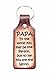 KEYCHAIN--Durable Brown Leather--PAPA--you are the world--Gift Box and Bow included!