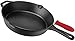 Cuisinel Pre-Seasoned Cast Iron Skillet (10-Inch) with Glass Lid and Handle Cover Oven Safe Cookware - Heat-Resistant Holder - Indoor and Outdoor Use - Grill, Stovetop, Induction Safe
