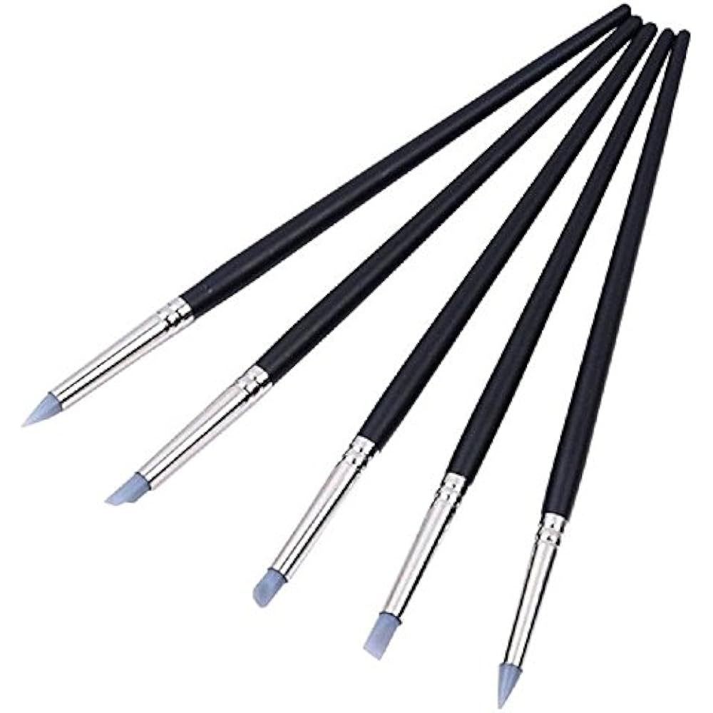 Download COMIART 5pcs Flexible Fimo Clay Sculpture Tools Silicon Color Shapers Brushes 2 | eBay