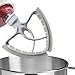 Maggift Flat Beater with Flex Edge,Fit for KitchenAid 4.5 and 5 Quart Tilt-Head Stand Mixer