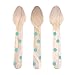 Dress My Cupcake Stamped Wooden Cutlery Dessert Spoons, Polka Dot, Diamond Blue, 12-Pack