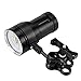 Diving Flashlight， Han Shi 12000LM LED Photography Video Scuba Diving Flashlight Rechargeable Waterproof Underwater Torch Handheld Flashlight