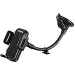 Mpow Cell Phone Holder for Car, Windshield Long Arm Car Mount with One Button Design and Anti-skid Base for iPhone 7/6S/6 Plus/6S/6/5S/5,Google Pixel/Pixel XL/Nexus 6/6P/5X/5, LG, HTC, Huawei, etc