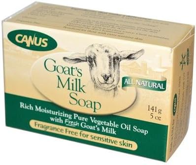 Fresh Goat's Milk Soap Fragrance Free Canus Vermont 5 oz Bar Soap