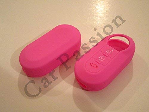 Red Key Cover Shell For Fiat 500, Punto Evo, Bravo, Panda, 500L - Universal Fit