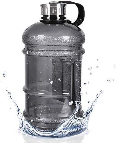 M MILLIONGADGETS Half Gallon Water Bottle Reusable Clear Sport Bottle 2 Liter 64 Ounce Big Large Water Jug BPA Free Easy Carring Fitness Water Container for Office Gym Outdoor Travel Use