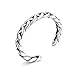 LicLiz Sterling Silver Braided Celtic Knot Adjustable Open Band Ring, Toe Ring for Girls Size 5-9
