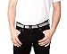 Invisibelt Men's Pinstripe Belt: Flat, Invisible, Metal Free, Black Stretch Belt