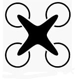 Creative Concept IdeasDrone DJI Phantom CCI Decal Vinyl Sticker|Cars Trucks Vans Walls Laptop|Black |5.5 x 5.5 in|CCI1720