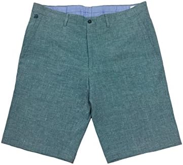 Stefano Ricci Men's Turquoise Blue Checked Bermuda Shorts Wool Linen (50)