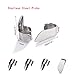 Guitar Slide Kit Included 3Pcs Metal Guitar Slides(Gold Black Silver) and 1Pcs Chrome Stainless Steel Bar Guitar Lap Slide with 4 Stainless Steel Thumb & Finger Picks in Metal Box