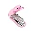 BeeChamp Mini Cute Cartoon Desktop Stapler with Staples for Office School Home Best Award to Schoolchildren (Pink Piggy)