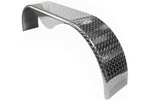 TRAILER-FENDERS.COM 66x9 Aluminum Tread Plate Trailer Fenders - Tandem Axle Teardrop - One Piece - Not Sold in Pairs