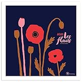 2020 Les Fleurs , Artistic Florals Wall Calendar by
