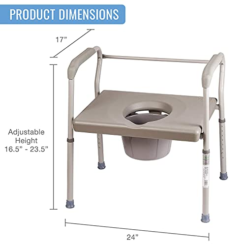 DMI Bedside Commode, Portable Toilet, Commode Chair, Raised Toilet Seat