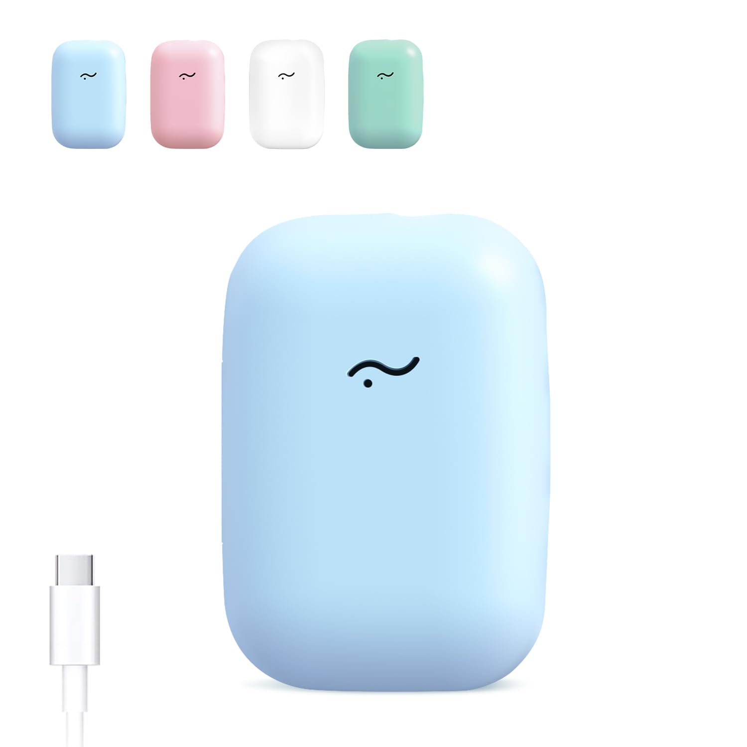 ELMWAY STB-027 Portable UV Toothbrush Sanitizer Case – Magnetic Wall-Mounted Toothbrush Holder & Travel Case with Fan & Heated Drying (Heating via USB-C) – Blue