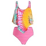 Women Swimsuits Sets, Women Plus Size Ruffle Loose