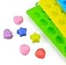 Joyoldelf Silicone Candy Molds & Non Stick Chocolate Baking Molds - DIY Ice Cube Trays Bonus 3 Droppers, FDA & BPA Free, Use for Cakes, Muffins, Soaps, Jello - Hearts, Stars & Shells