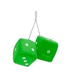 Zone Tech Hanging Green Dice for Car - Pair