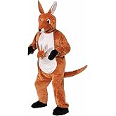 Plush kangaroo Mascot Costume Roo Outfit Animal Character Suit Adult