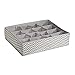 mDesign Large Fabric Dresser Drawer/Closet Storage Organizer for Bedroom - 16 Compartments Hold Lingerie, Bras, Socks, Leggings, Clothes, Ties, Scarves, Spira Collection, 2 Pack, Taupe/Natural Chevron