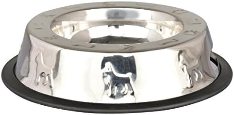 Oh My Dog Bone Marked Anti Skid Stainless Steel Medium Bowl, 500 ml